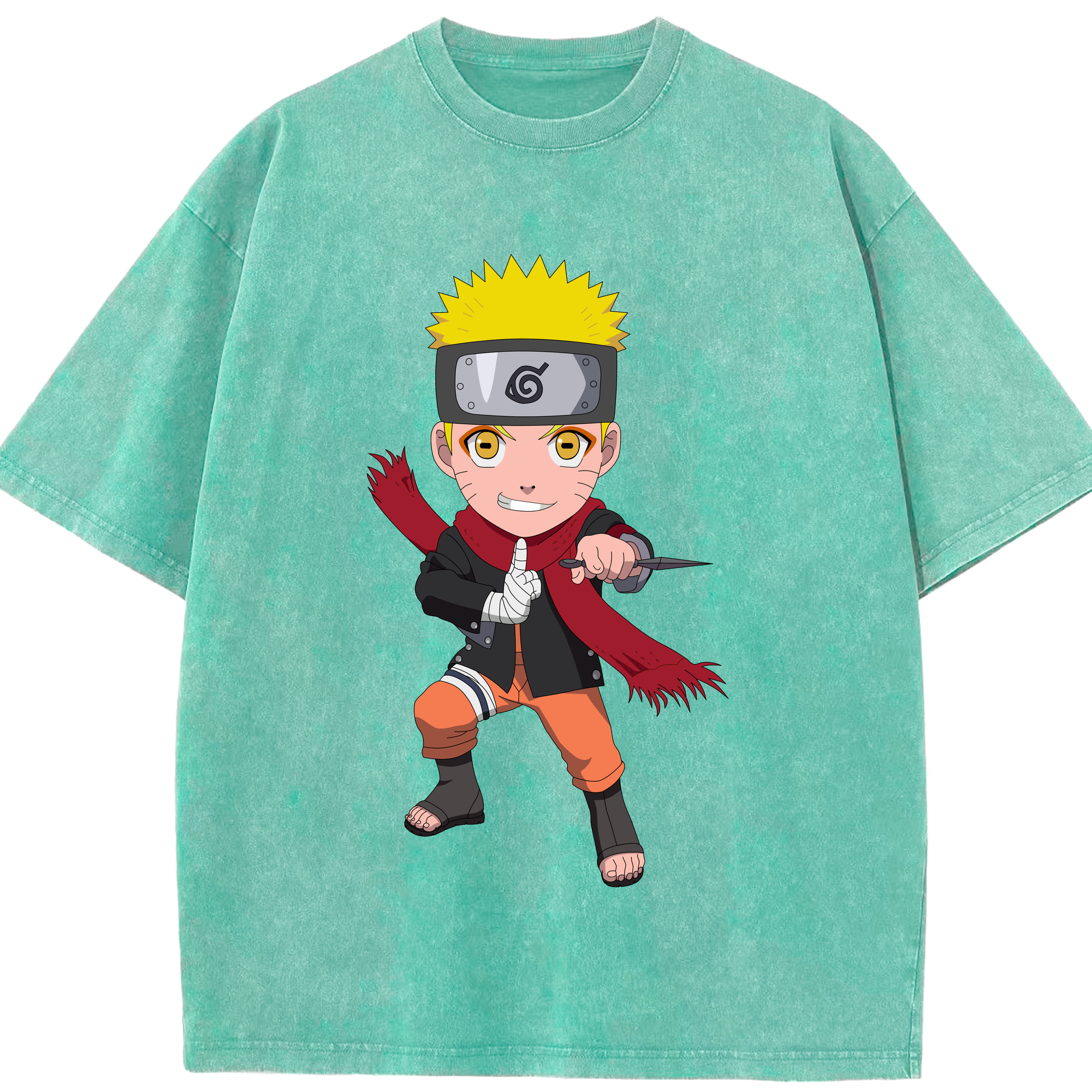 （画像用） NARUTO -ナルト- うずまき ナルト Uzumaki Naruto 綿100% ヴィンテージ風 半袖Tシャツ（フロントプリント）